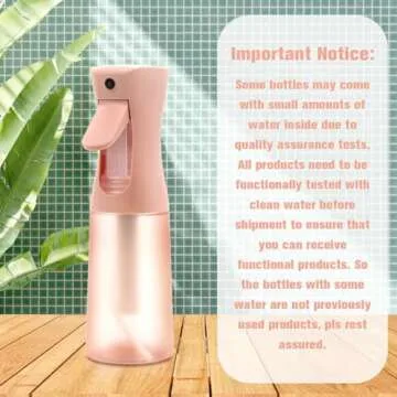 XSBAIHUO Water Spray Bottle for Hair - Spray Bottle, Fine Mist Spray Bottle for Hair, Ultra-Fine Continuous Spray Bottle for Skincare, Planting, Pet Grooming, Cleaning