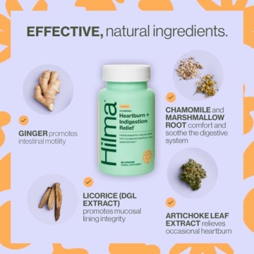 Hilma Heartburn Relief - Natural Vegan Antacid Capsules