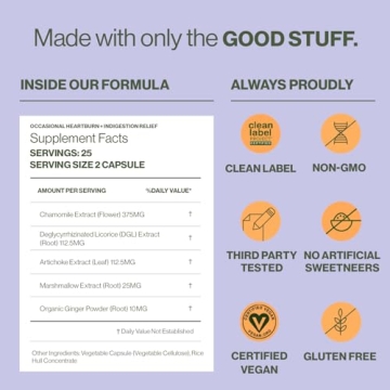 Hilma Heartburn Relief - Natural Vegan Antacid Capsules