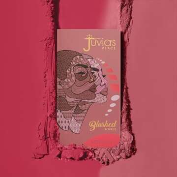 Juvia's Place Blushed Duo Blush Volume5 - Two Tone Pigmented Buildable Pressed Mineral Powder - Rosy Natural Cheeks Matte Fresh Finish for All Skin Color