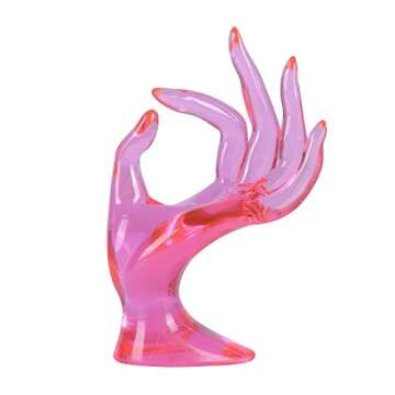 ChezMax Jewery Display Hand Ring Holder - Jewelry Organizer Stand, Necklace Stand, Preppy Jewelry Holder, Aesthetic Room Decor, Cute Y2k Room Decor for Women