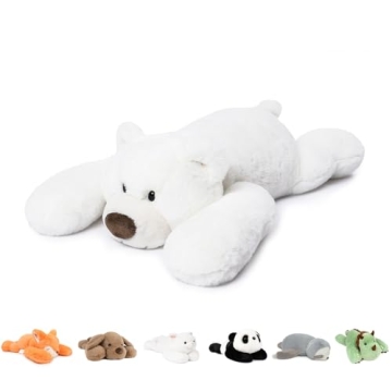Niuniu Daddy 20" Polar Bear Weighted Stuffed Animal for Stress Relief and Comfort
