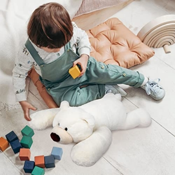 Niuniu Daddy Polar Bear Weighted Stuffed Animal Cuddle Buddy