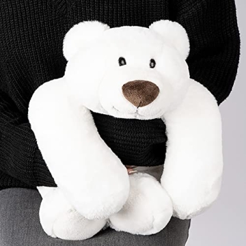 Niuniu Daddy Polar Bear Weighted Stuffed Animal Cuddle Buddy