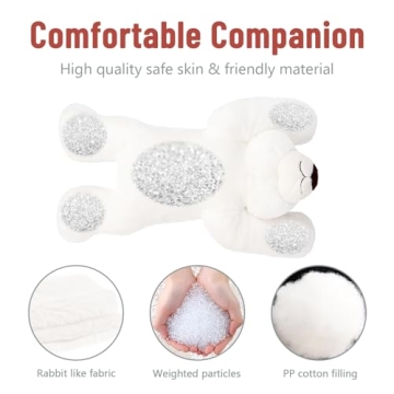 Niuniu Daddy Polar Bear Weighted Stuffed Animal Cuddle Buddy