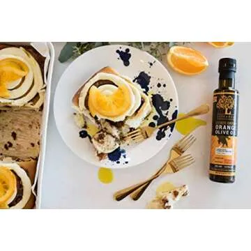 Orange Olive Oil -Greek Extra Virgin Olive Oil Cold Pressed With Oranges - Organic - Gluten Free - Paleo - Keto - Single Sourced - Cold Pressed - First Pressed - No Artificial Flavor - 2024 International Award Winner
