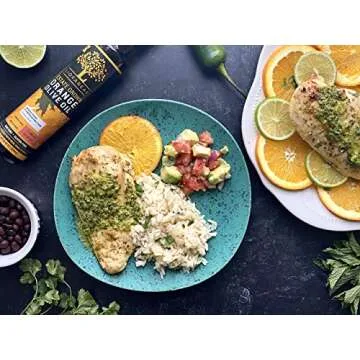 Orange Olive Oil -Greek Extra Virgin Olive Oil Cold Pressed With Oranges - Organic - Gluten Free - Paleo - Keto - Single Sourced - Cold Pressed - First Pressed - No Artificial Flavor - 2024 International Award Winner