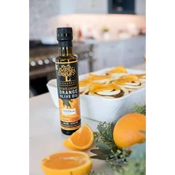 Orange Olive Oil -Greek Extra Virgin Olive Oil Cold Pressed With Oranges - Organic - Gluten Free - Paleo - Keto - Single Sourced - Cold Pressed - First Pressed - No Artificial Flavor - 2024 International Award Winner