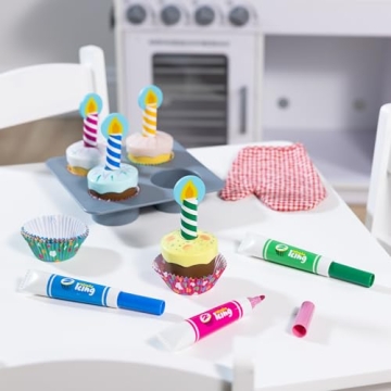 Melissa Doug Wooden Cupcake Play Food Set FSC Certified