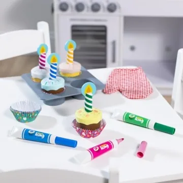 Melissa Doug Wooden Cupcake Play Food Set FSC Certified