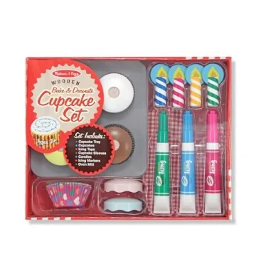 Melissa Doug Wooden Cupcake Play Food Set FSC Certified