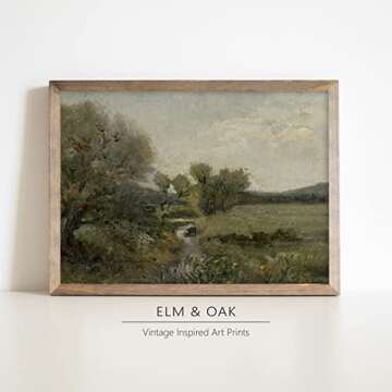 Vintage Landscape Wall Art - Antique Art Prints for Home Decor - Rustic Farm and Country Landscape Wall Decoration for Living Room, Dining Room - 11x14 inches, Ready to Frame (Countryside)