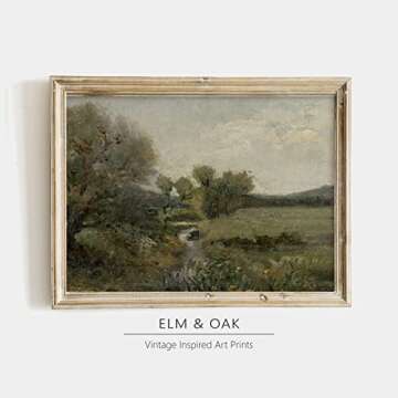 Vintage Landscape Wall Art - Antique Art Prints for Home Decor - Rustic Farm and Country Landscape Wall Decoration for Living Room, Dining Room - 11x14 inches, Ready to Frame (Countryside)