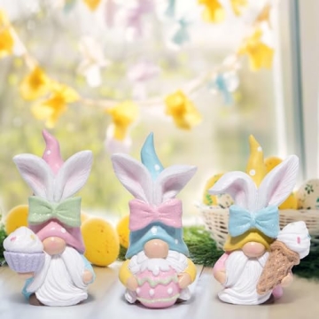Hodao Easter Bunny Gnomes for Spring Home Decor