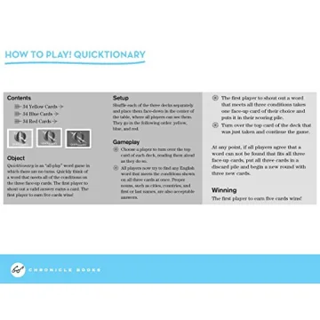 Chronicle Books Quicktionary Card Game for Wordplay Fun