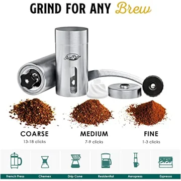 JavaPresse Manual Coffee Grinder Perfect for Travel