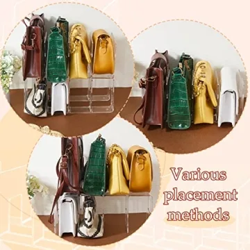 Taiyin Clear Plastic Purse Organizer for Closet Storage