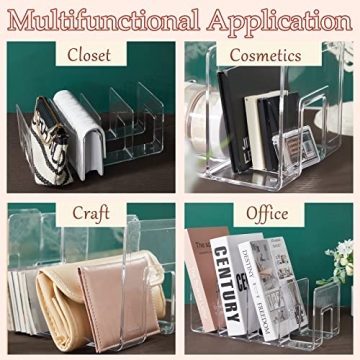 Taiyin Clear Plastic Purse Organizer for Closet Storage