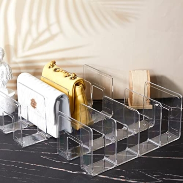 Taiyin Clear Plastic Purse Organizer for Closet Storage