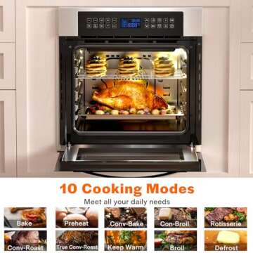 Empava 24" Electric Convection Single Wall Oven