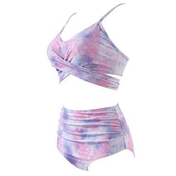 OMKAGI High Waisted Bikini - Stylish Supportive Swimwear