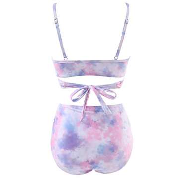 OMKAGI High Waisted Bikini - Stylish Supportive Swimwear