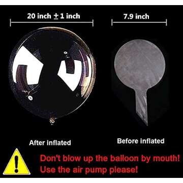 LED Bobo Balloons 10 PACKS,20 Inches Light Up BoboBalloons Helium Style,Glow Bubble Balloons for Christmas Wedding Birthday Valentines Day Halloween Party Supplies Decorations (Colorful)