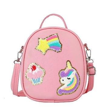 AACKS Unicorn Patch Crossbody Bag/Backpack for Girls - Magical, Versatile, and Fun!