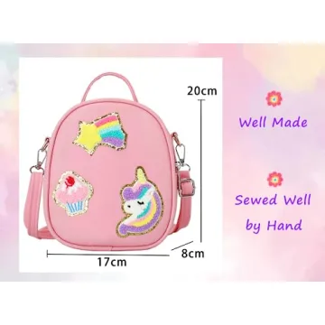 AACKS Unicorn Crossbody Bag for Girls 4-8 Years
