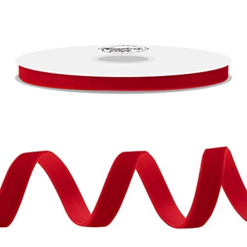 Humphrey's Craft 3/8" Red Velvet Ribbon - 15 Yards