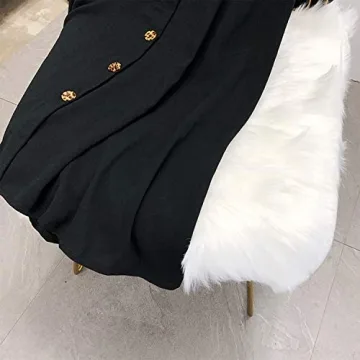 Elegant Women's V Neck Midi Button Down Skater Dress