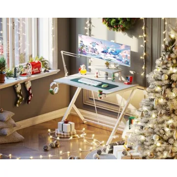 MOTPK 39inch White Gaming Desk with Accessories