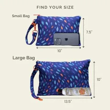 Handy Beach Goods Wristlet Bag, Convenient Buckle Loop Strap, Ample Storage, Eco Fabric, Everyday Travel Vacation Accessory