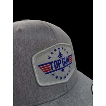 PNW Wonderland Apparel Airforce School Hat Snapback mesh Backing Unisex with Navy Air Woven Patch (Heather Grey/Black), One Size