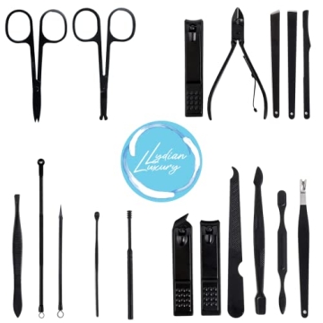 Lydian Luxury Travel Grooming Kit 18 Piece Set