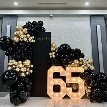 NISOCY 102PCS Black Latex Balloons for All Celebrations