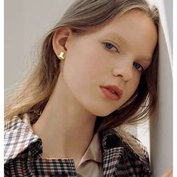 Minimalist Western Cowgirl Boots Stud Earrings for Women Stainless Steel Cowboy Boot Fancy Dress Cus...