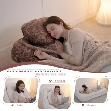 Versatile Upholstered Human Dog Bed & Sofa Chair