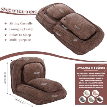 Versatile Upholstered Human Dog Bed & Sofa Chair