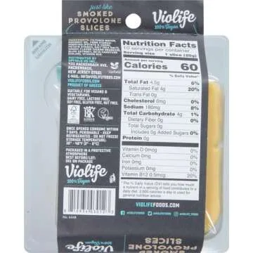 Violife Just Like Smoked Provolone Slices 7.05 oz Vegan Cheese Alternative