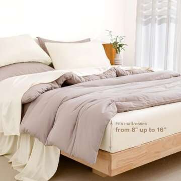 Andency Cooling Bamboo California King Sheet Set - Silky Soft