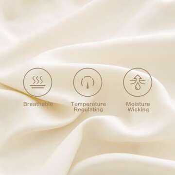 Andency Cooling Bamboo California King Sheet Set - Silky Soft