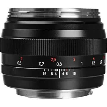 ZEISS Classic Planar ZE T* 50mm f/1.4 Standard Camera Lens for Canon EF-Mount SLR DSLR Cameras, Black