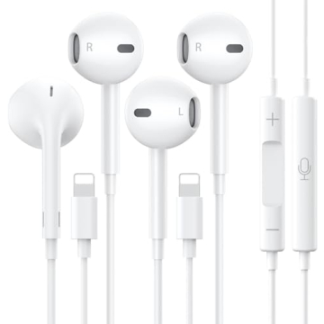 iPhone Wired Earbuds with Noise Reduction & Mic