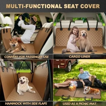 K KNODEL Heavy Duty Waterproof Dog Car Seat Cover