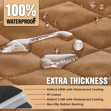 K KNODEL Heavy Duty Waterproof Dog Car Seat Cover