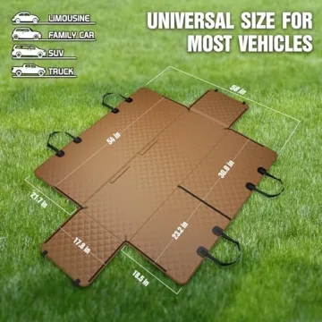 K KNODEL Heavy Duty Waterproof Dog Car Seat Cover