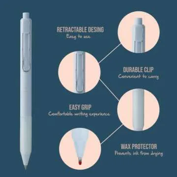 BLIEVE Pastel Gel Pens for Aesthetic Note Taking Supplies