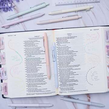 BLIEVE - Colored Gel Pens With Cool Matte Finish, Aesthetic and Cute Drawing Pens With Smooth Writing For Journaling And Bible Note Taking No Bleed Through, School Supplies (Pastel)