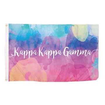 Desert Cactus Kappa Kappa Gamma Flag Water Color Greek Letter Banner Large 3x5 feet Sorority Sign De...